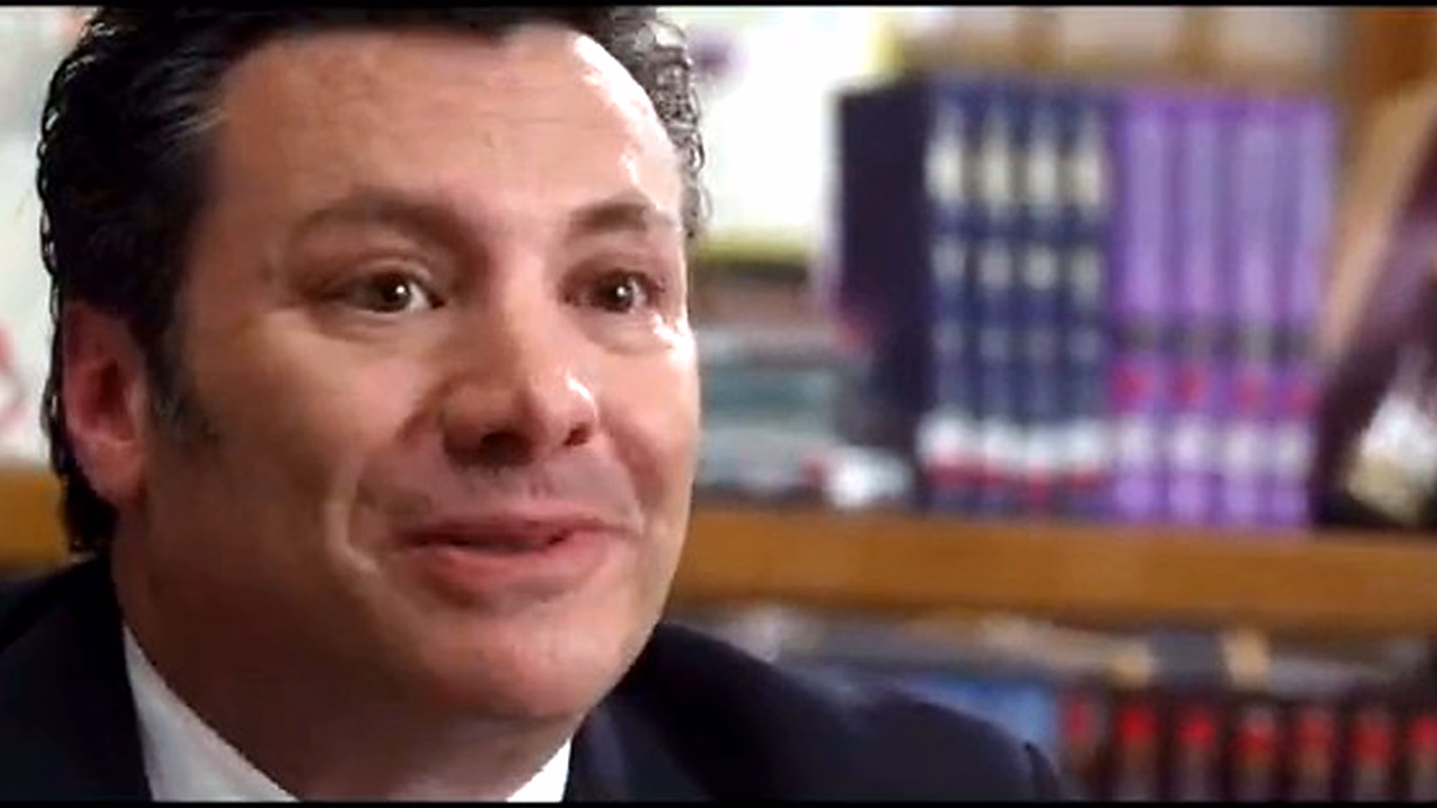 Richard Strauss as Mr. Slatsky in a school library scene from G.B.F.