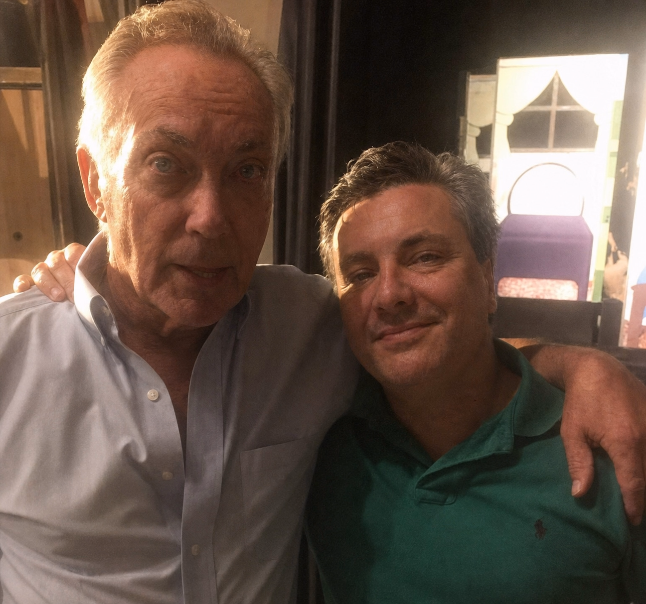 Richard Strauss with Udo Kier on the set of Swan Song